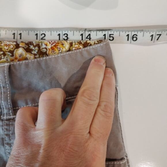 Aventura Taupe Button Down Cotton A-Line Mini Skirt Size 4 - Picture 4 of 8